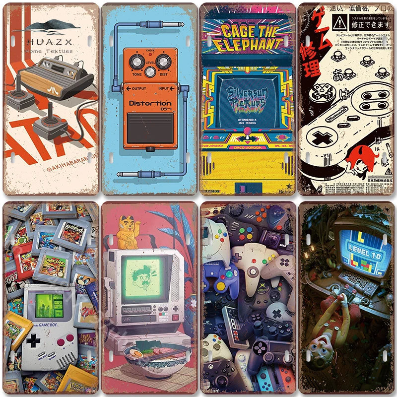 Vintage Gaming Metal Sign Retr – Gaming Console And Tv Bewertung und Preis