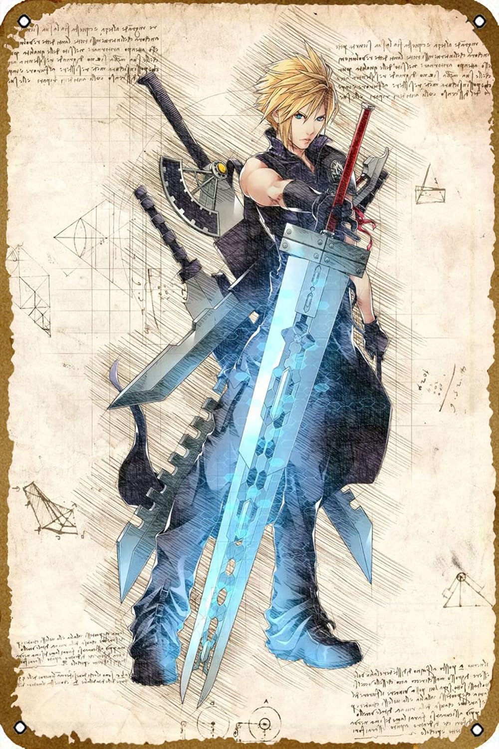 Cloud Strife FFVII Game Poster – Gaming Console Cloud Bewertung und Preis